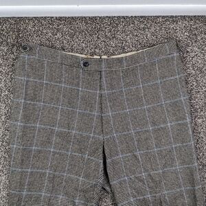 Paul Stuart Dress Pants Tweed Wool Cashmere Houndstooth Windowpane 40x27